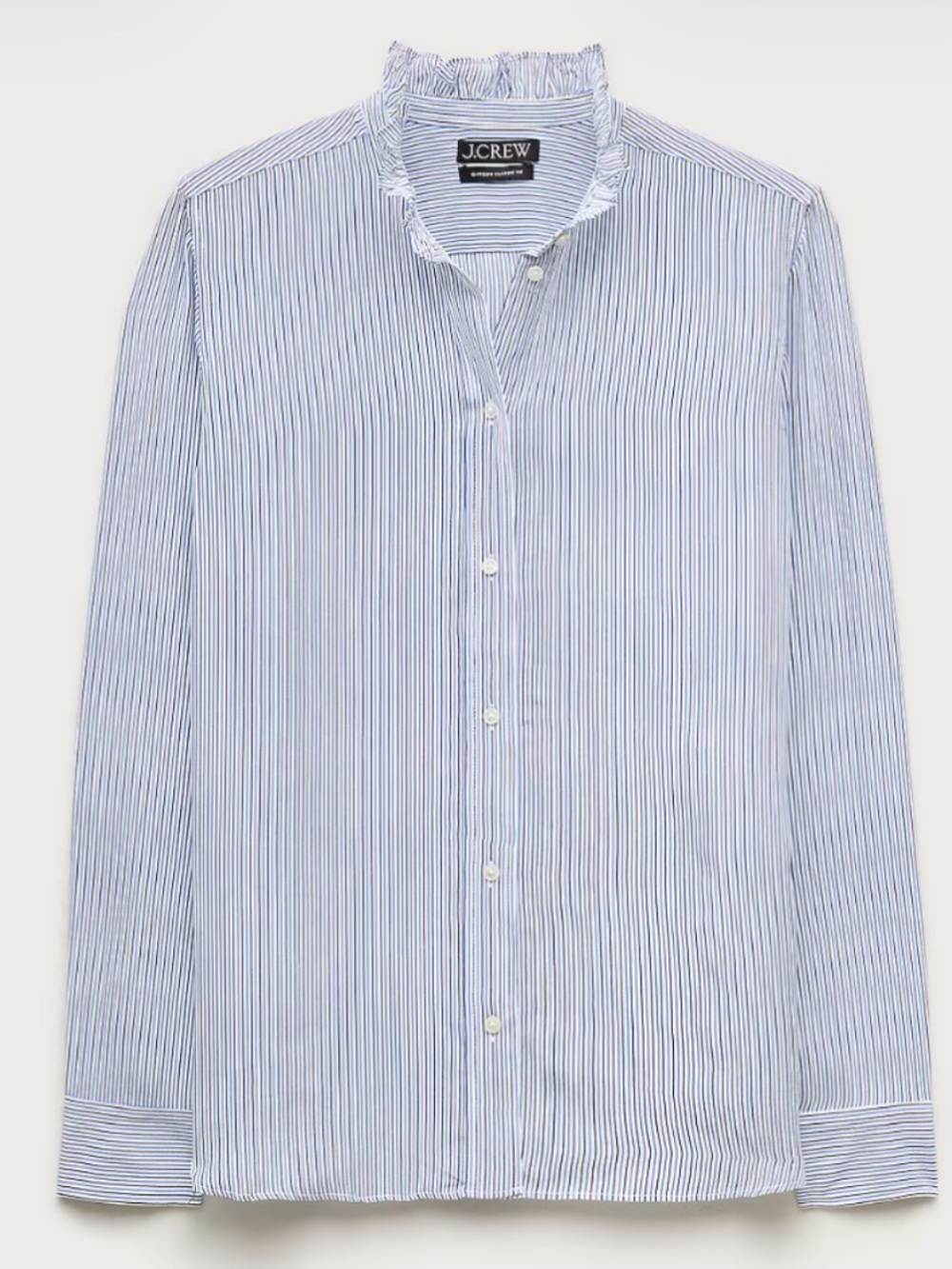 J.Crew Jules ruffle-collar shirt in crepe de shine